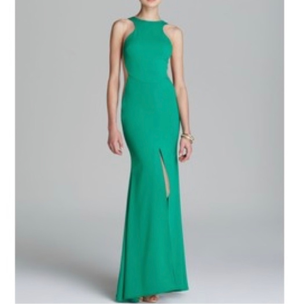 Nicole Bakti Suze 4 Green Illusion Gown